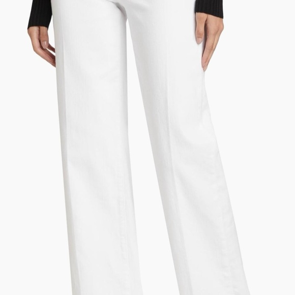 L’Agence Scottie Wide Leg High Rise Jean Blanc White NWOT SZ 27 MSRP $255 - Picture 3 of 7